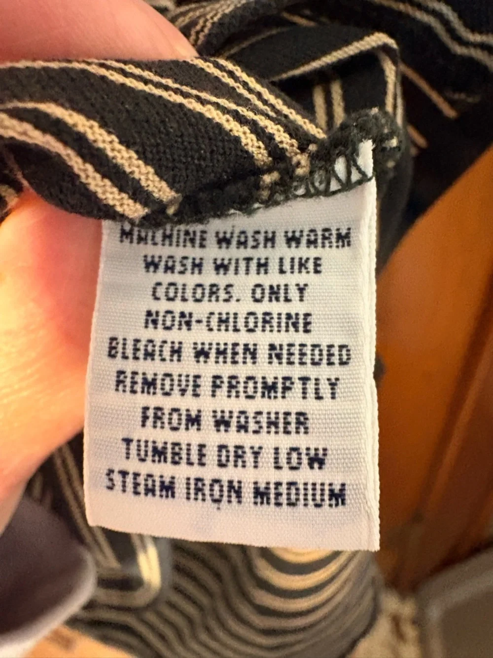 Ralph Lauren Black Polo‎ with Cream Stripes